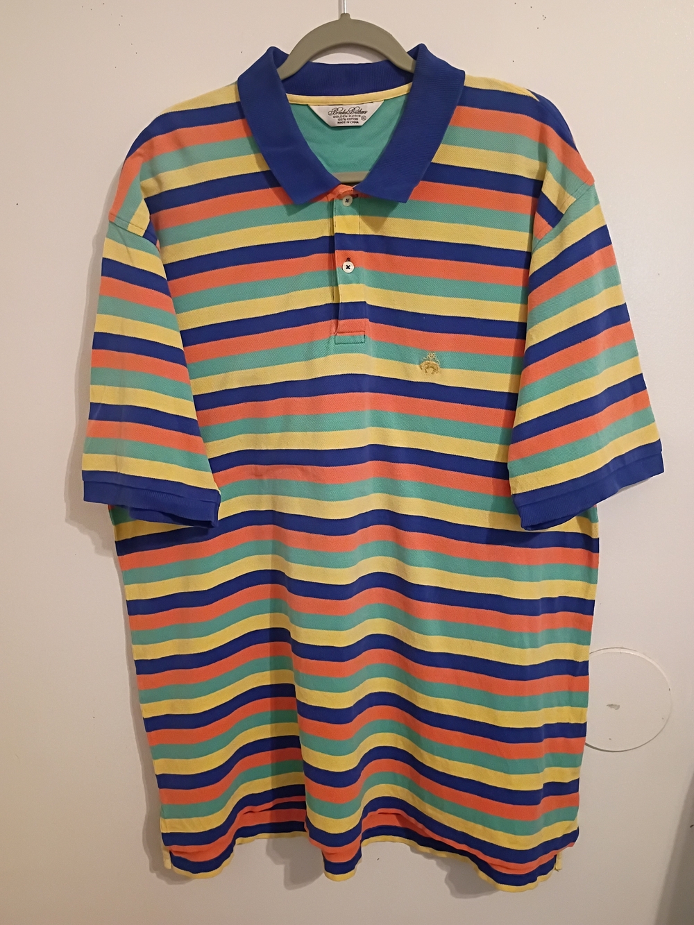VTG Brooks Brother Golden Fleece Men's Multicolor Polo Sz XL